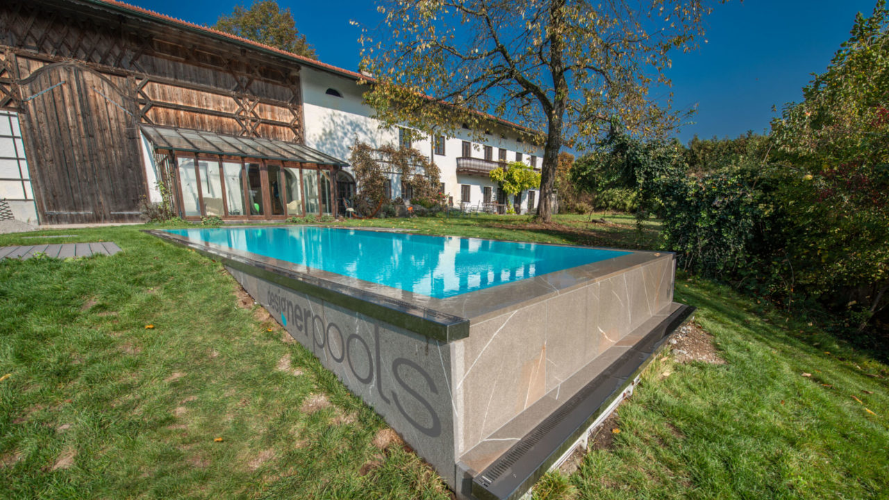 Belize-Überlaufpool INFINITY Stone - designerpools