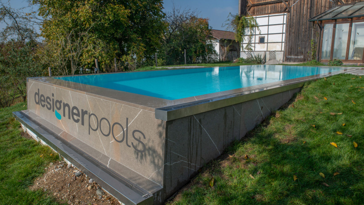 Belize-Überlaufpool INFINITY Stone - designerpools